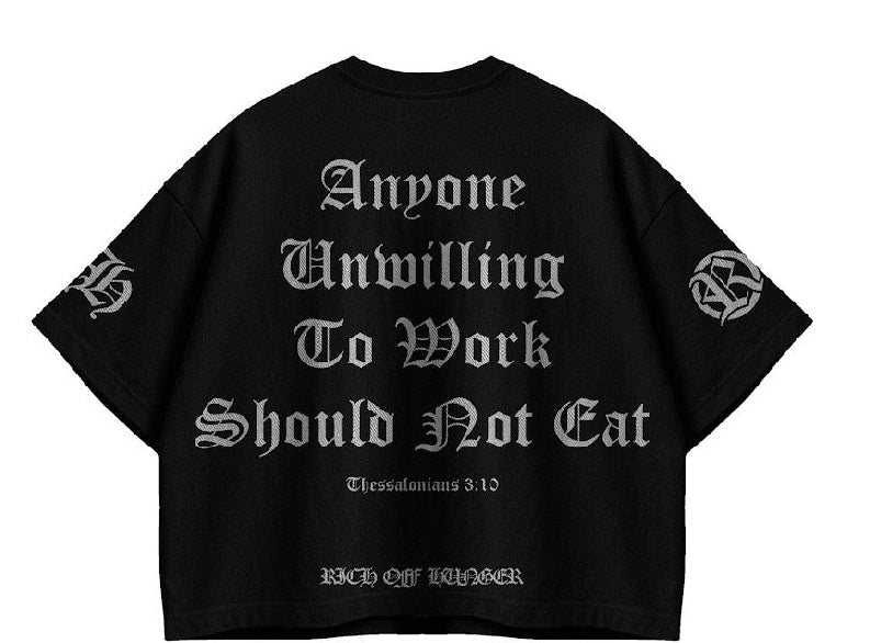 Natures Hunger Black Oversized Tee