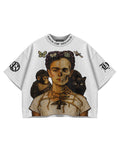 Rich Off Hunger White Oversized Tee